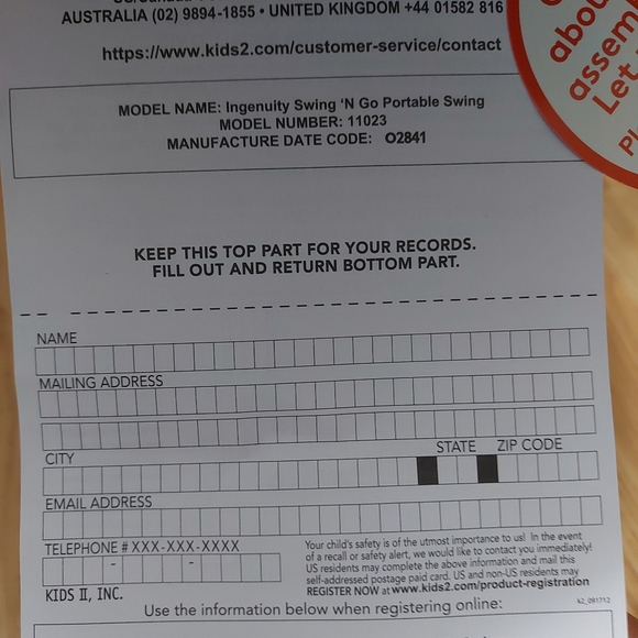 Ingenuity Boutique Collection Swing 'n Go Portable Swing - Bella Teddy - Picture 3 of 5